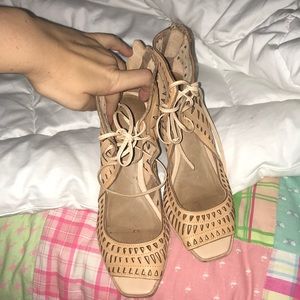 Jeffery Campbell laceup  wedges